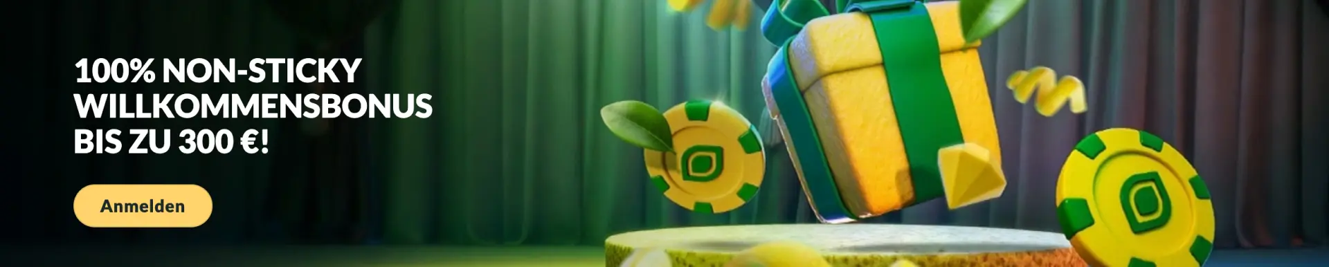 100% Non-Sticky Bonus bis zu 300 €